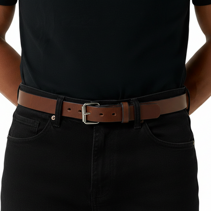 FRONTIER LEATHER BELT – BROWN