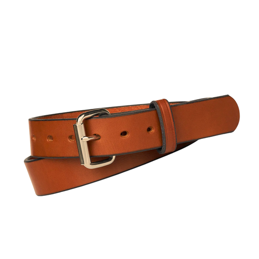 ATLAS LEATHER BELT –  BROWN