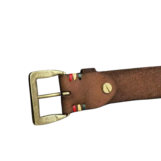 SUMMIT GENUINE LEATHER BELT– DARK BROWN