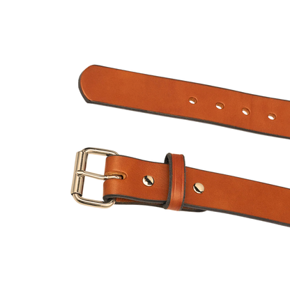 ATLAS LEATHER BELT –  BROWN