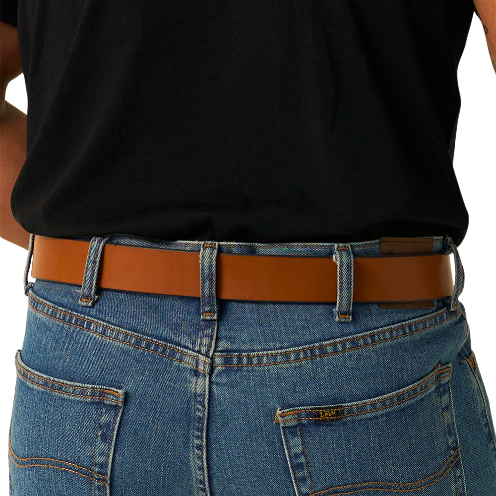 ATLAS LEATHER BELT –  BROWN