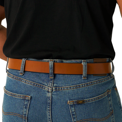 ATLAS LEATHER BELT –  BROWN