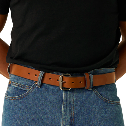 ATLAS LEATHER BELT –  BROWN