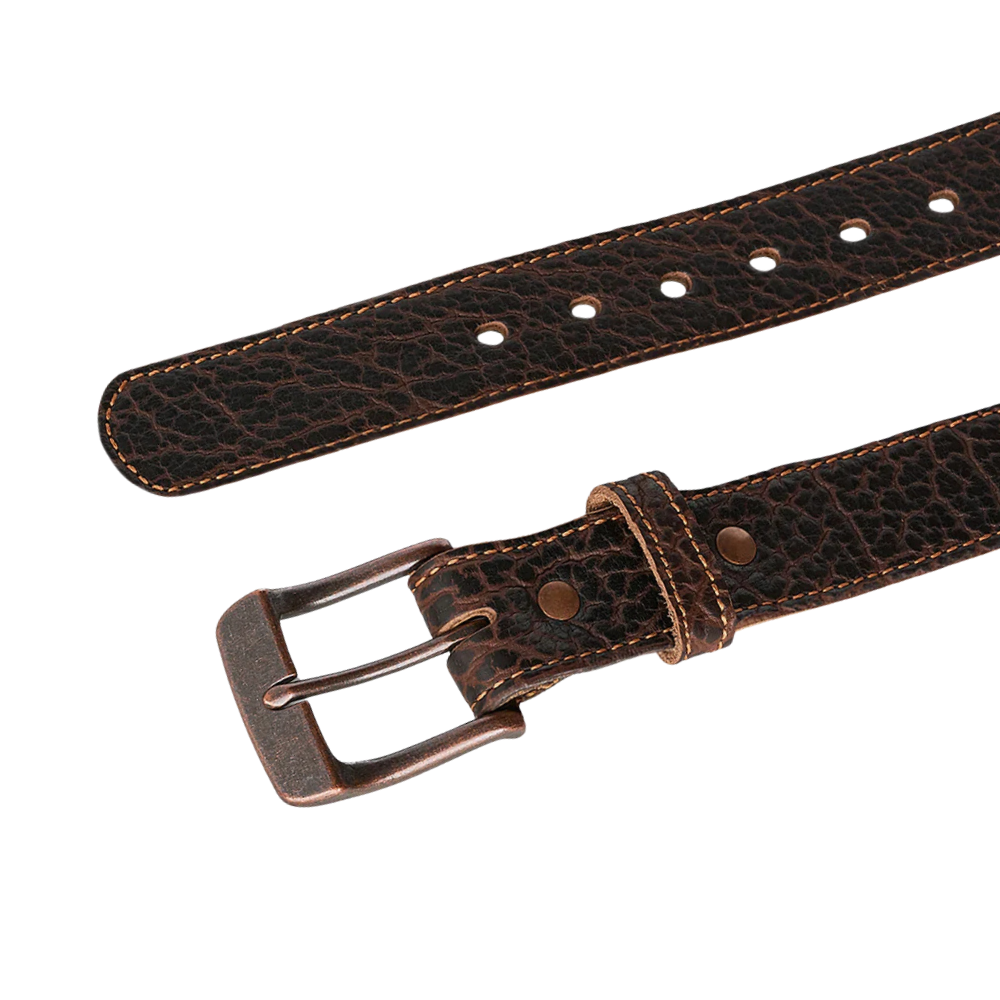 SUMMIT GENUINE LEATHER BELT– DARK BROWN