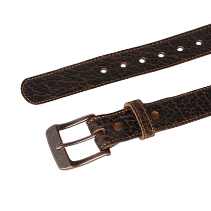 SUMMIT GENUINE LEATHER BELT– DARK BROWN